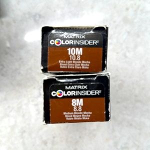 Matrix ColorINSIDER permanent hair color 10 M & 8M 2oz tubes NEW